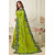 Hirvanti Fashion Designer Green Silk Embroidered Saree with Blouse Piece