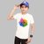 GLX Boys Girls Graphic Print Cotton Silk T Shirt (White, Pack of 1)