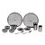 Sumeet Stainless Steel Heavy Gauge Mirror Finish  Dinner set  of 12 Pcs (2 Plate, 2 Small / Halwa Plate, 4 Bowl / Wati, 2 Glass, 2 Spoon)