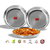 Sumeet Stainless Steel Heavy Gauge Medium Halwa Plates with Mirror finish 17cm Dia - Set of 3pc