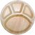 Agri Club Areca Leaves 12 Inches 4 Partition Round Disposal Plates( Pack of 25)
