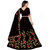 Today Deal Black Dupion Silk Embroidered Lehenga Choli