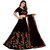 Today Deal Black Dupion Silk Embroidered Lehenga Choli
