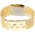 Hrv Gold Metal Rectangular Womens Watch