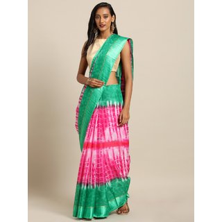 Meia Pink & Green Supernet Dyed Kota Saree