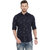 Seta Men's Navy Printed Slim Fit Shirts