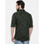 Seta Men's Olive Printed Slim Fit Shirts