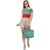TNQ Women Half Sleeves Rainbow Colour Crop Top