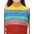 TNQ Women Half Sleeves Rainbow Colour Crop Top