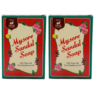 Mysore Sandal Soap Pure Sandalwood Oil 125gm Pack Of 2