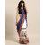 Meia White & Blue Pure Georgette Embroidered Bandhani Saree