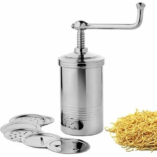 Stainless Steel Sev Chakli Maker/Murukku Maker/Sancha Machine with 6 Different Jalis