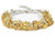 KESAR ZEMS Natural Citrine Crystal Stone Chip Adjustable Bracelet For Unisex (10 x 1 x 2 CM) Pale Yellow.