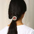 MissMister Brass Micron Rose Goldplated Red Bead Elastic Hairband Women Ponytail band (MM5143HASC)
