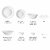 Arni Plastic Exclusive and Microwave Safe, Platic Printed Round Dinner Set of 38 Pieces