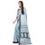 DORI Blue Crepe Printed Saree
