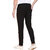 Leebonee Men's PC Sinker Solid Black Track Pant with Side Zip Pockets and Back Pocket