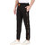 Leebonee Men's PC Sinker Solid Black Track Pant with Side Zip Pockets and Back Pocket