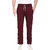 Leebonee Men's PC Terry Solid Wine Track Pant with Side Zip Pockets and Back Pocket
