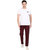 Leebonee Men's PC Terry Solid Wine Track Pant with Side Zip Pockets and Back Pocket