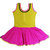 Flora's Self Design Cotton Frocks for girls