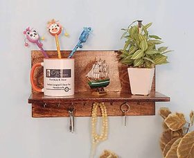 onlinecraft wooden wall keyholder (ch2398) brown
