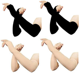 Eastern Club High Performance Athletic Arm Sleeves Perfect for Cricket, Bike Riding,Cycling  (4 Pair )