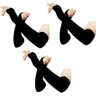 Eastern Club Protection Cooling Arm Sleeves for Men  Women, Perfect for Cycling, Driving, Running (3 Pair ).