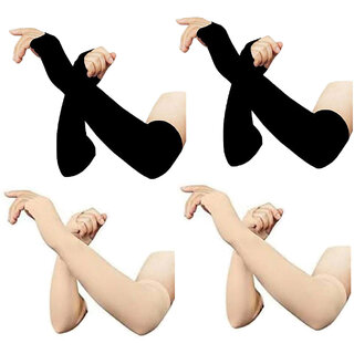 Eastern Club High Performance Athletic Arm Sleeves Perfect for Cricket, Bike Riding,Cycling  (4 Pair )