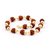 Raviour Lifestyle Original 5 Mukhi 5 Face Golden Cap Rudraksha Bracelet for Men and Women
