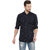 Seta Men's Navy Dotted Slim Fit Shirts