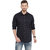 Seta Men's Navy Printed Slim Fit Shirts