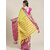 Sharda Creation Women's Yellow Embellished With Blouse Saree