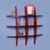 onlinecraft wooden wall shelf (ch1857) red ,black  ( T RACK SHELF)