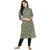 Black Flower Printed Cotton Kurti