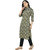 Black Flower Printed Cotton Kurti
