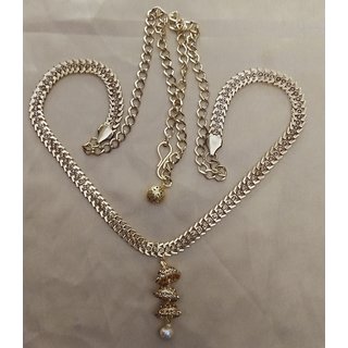 Golden CZ Jhumki Indo Western Kamar Band