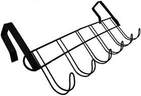 PLATIPUS over the door round Hook hanger and organiser (Black)