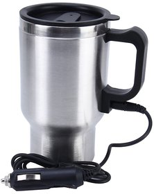 12V Stainless Steel Mug Coffee Tea Water Cup Auto Car Charger Electric Heater