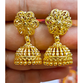 luv fashion Tradtional 1gm jumkhi gold n micron plated