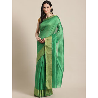 Meia Green Colour Chanderi silk sare