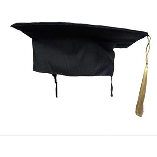 Kkalakriti Convocation Cap  Or Degree Cap Black Color (Set of 3) Bachelor degree Cap Free Size