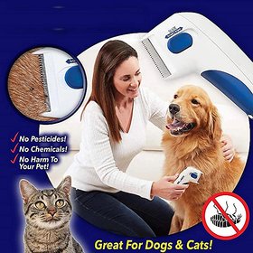 Right traders Flea Comb for Dogs, Cat Comb, Pet Comb for Ticks and Flea Electronic Lice Flea Remover Flea