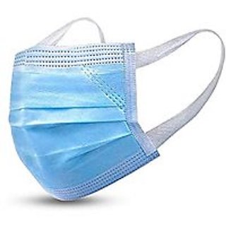 3 ply Disposable face mask with More Comfortable soft round Elastic Ear loops pack of 25