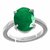 Emerald Ring Panna Stone Silver Ring Adjustable Certified Natural Astrological Gemstone for Women's and Men's 8.50 Ratti