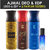 Ajmal Aurum & Blu & Sacred Love Deo Each 200Ml & Yearn  Edp 20Ml Pack Of 4 (Total 620Ml) For Men & Women + 2 Parfum Testers