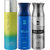 Ajmal 1 Distraction , 1 Blu And 1 Silver Shade Deodorants For Unisex Each 200Ml Pack Of 3+4 Parfum Testers Deodorant Spray  -  For Men & Women (600 Ml, Pack Of 3)