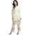 Cream Blue Flower Printed Kurti with Palazzo Set