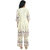 Cream Blue Flower Printed Kurti with Palazzo Set