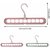 Martand Anti-Skid Plastic Magic Clothes Hanger- 360 Swivel Hook- 9-Holes Design Closet Organizer Hanger- Multicolor